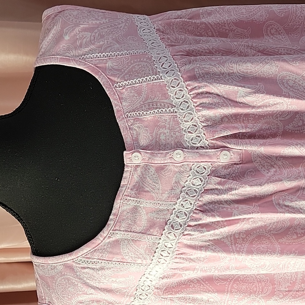 Croft & Barrow & Aris Collection Pink Nightgown "Set Of Two" Size 3X EUC - Picture 3 of 12